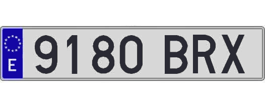 9180BRX matricula larga