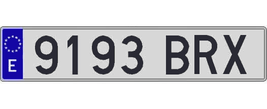 9193BRX matricula larga