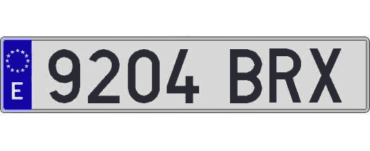 9204BRX matricula larga