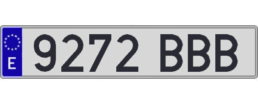 9272BBB matricula larga