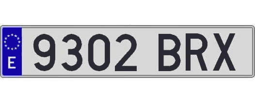 9302BRX matricula larga