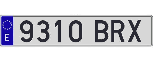 9310BRX matricula larga
