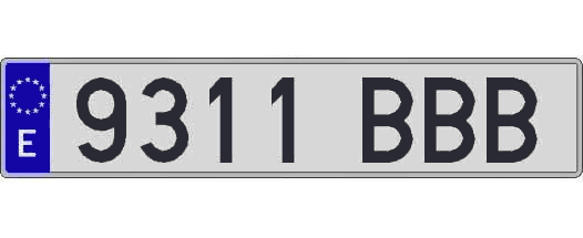 9311BBB matricula larga