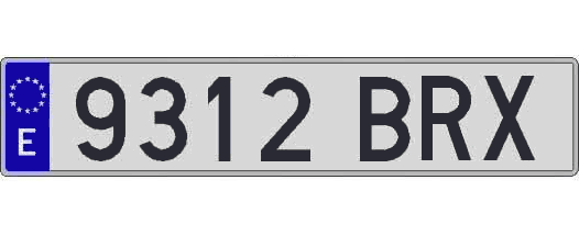 9312BRX matricula larga