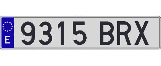 9315BRX matricula larga