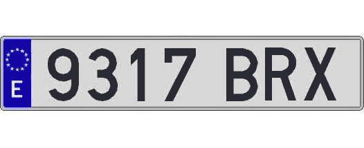 9317BRX matricula larga