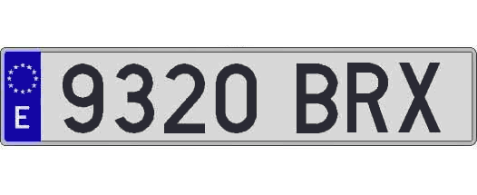 9320BRX matricula larga