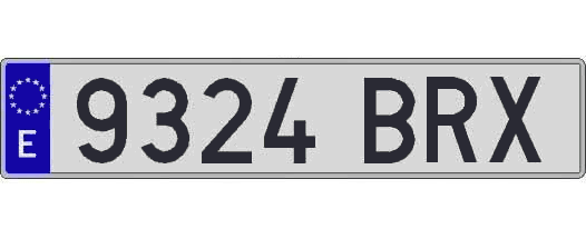 9324BRX matricula larga