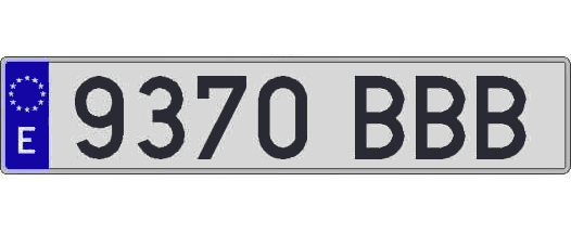 9370BBB matricula larga