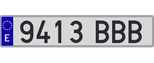 9413BBB matricula larga
