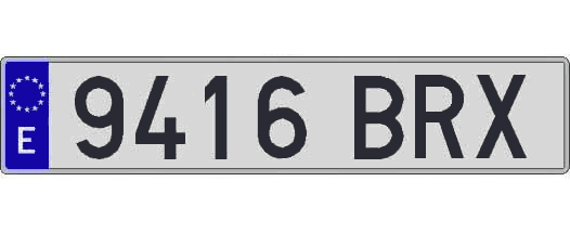 9416BRX matricula larga