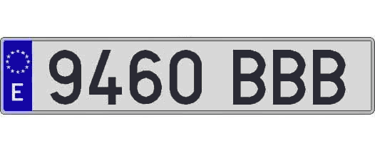 9460BBB matricula larga