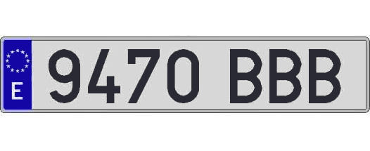 9470BBB matricula larga