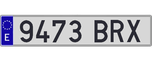 9473BRX matricula larga