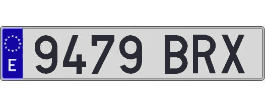 9479BRX matricula larga