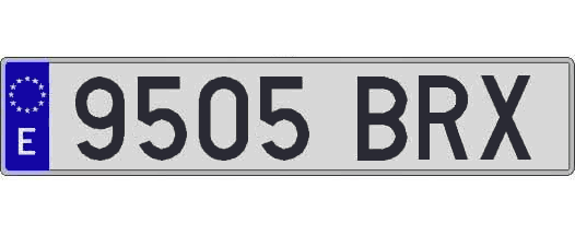 9505BRX matricula larga