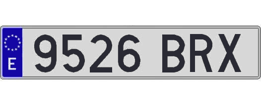 9526BRX matricula larga