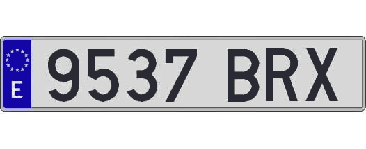 9537BRX matricula larga
