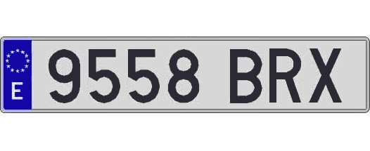 9558BRX matricula larga