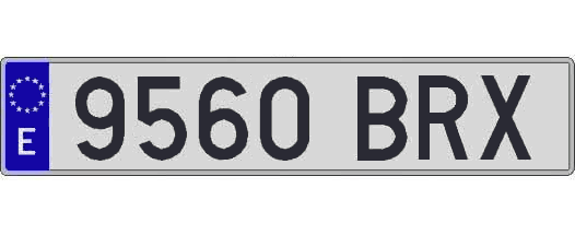 9560BRX matricula larga