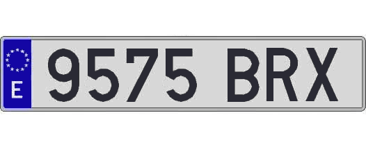 9575BRX matricula larga