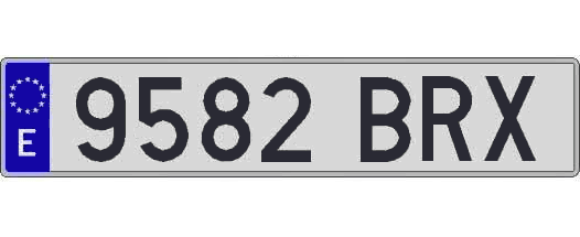 9582BRX matricula larga
