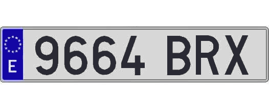 9664BRX matricula larga