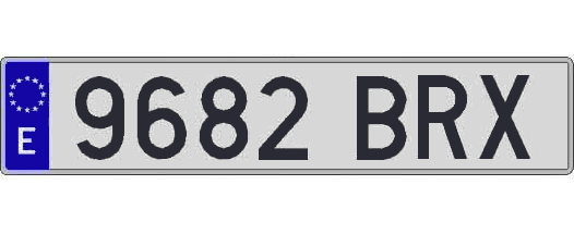 9682BRX matricula larga