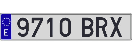 9710BRX matricula larga