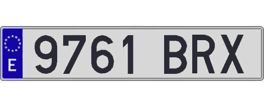 9761BRX matricula larga