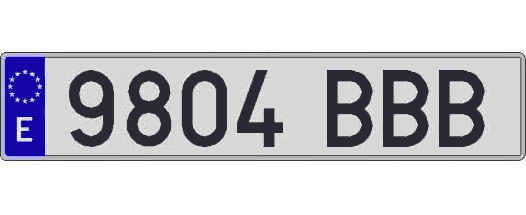 9804BBB matricula larga
