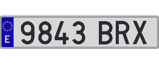 9843BRX matricula larga