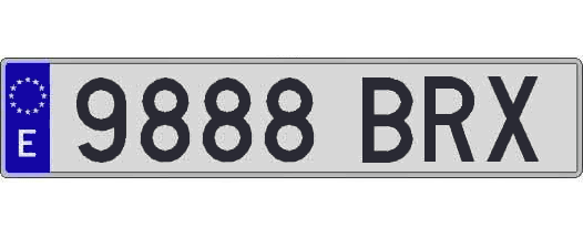 9888BRX matricula larga