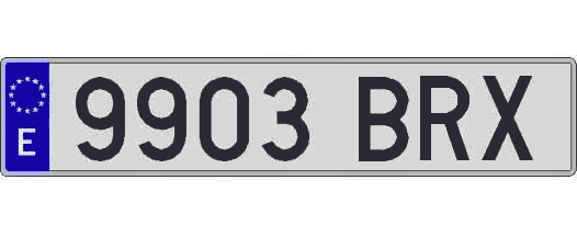 9903BRX matricula larga