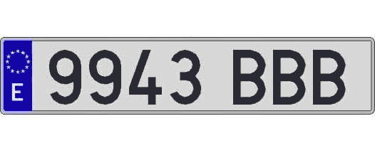 9943BBB matricula larga