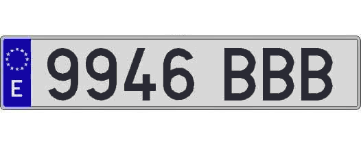 9946BBB matricula larga