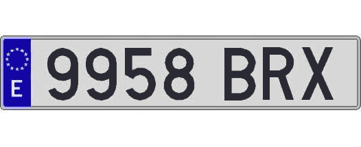 9958BRX matricula larga