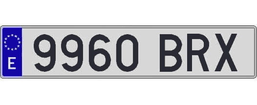 9960BRX matricula larga