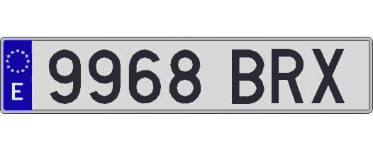 9968BRX matricula larga