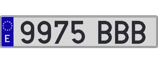 9975BBB matricula larga