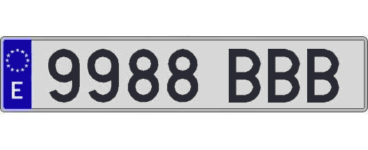 9988BBB matricula larga