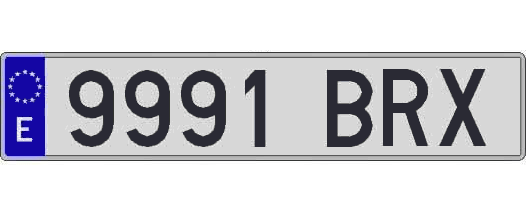 9991BRX matricula larga