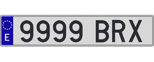 9999BRX matricula larga