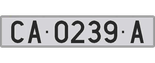 CA0239A matricula larga