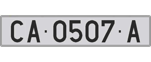 CA0507A matricula larga