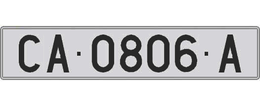 CA0806A matricula larga