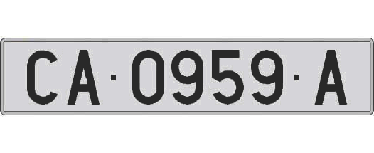 CA0959A matricula larga
