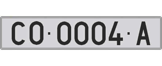 CO0004A matricula larga