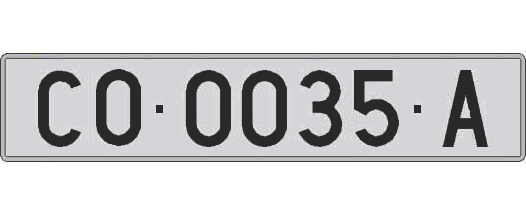 CO0035A matricula larga