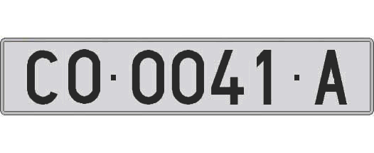 CO0041A matricula larga